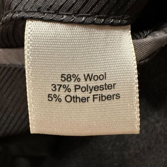 JOSEPH ABBOUD Men's 56R Wool Blend Overcoat Charcoal Gray Coat - Picture 13 of 14